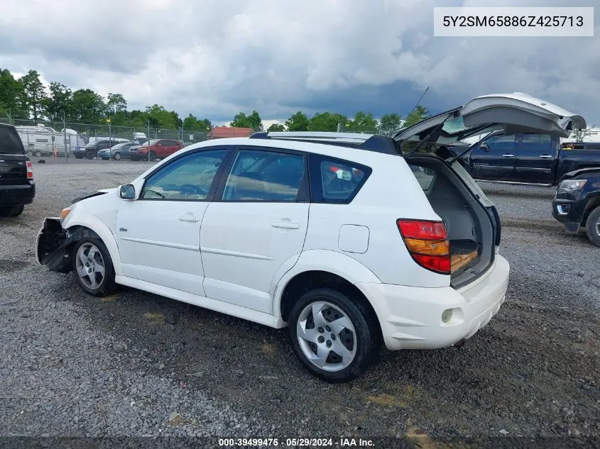 2006 Pontiac Vibe VIN: 5Y2SM65886Z425713 Lot: 39499475