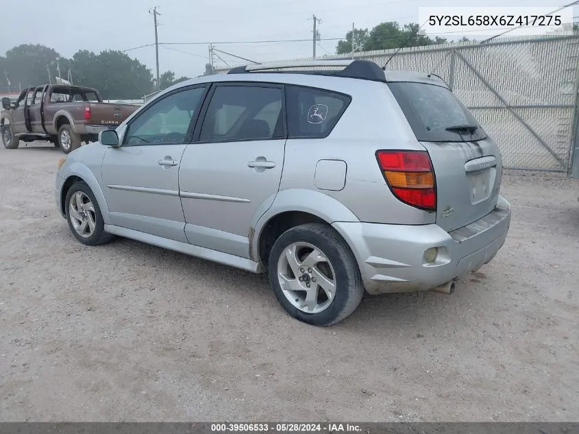 5Y2SL658X6Z417275 2006 Pontiac Vibe