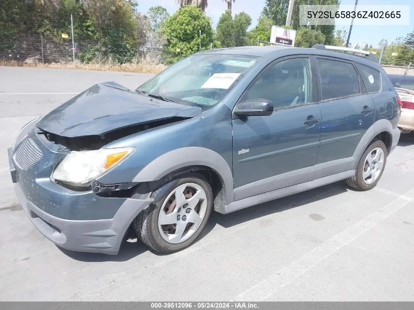 2006 Pontiac Vibe VIN: 5Y2SL65836Z402665 Lot: 39512096