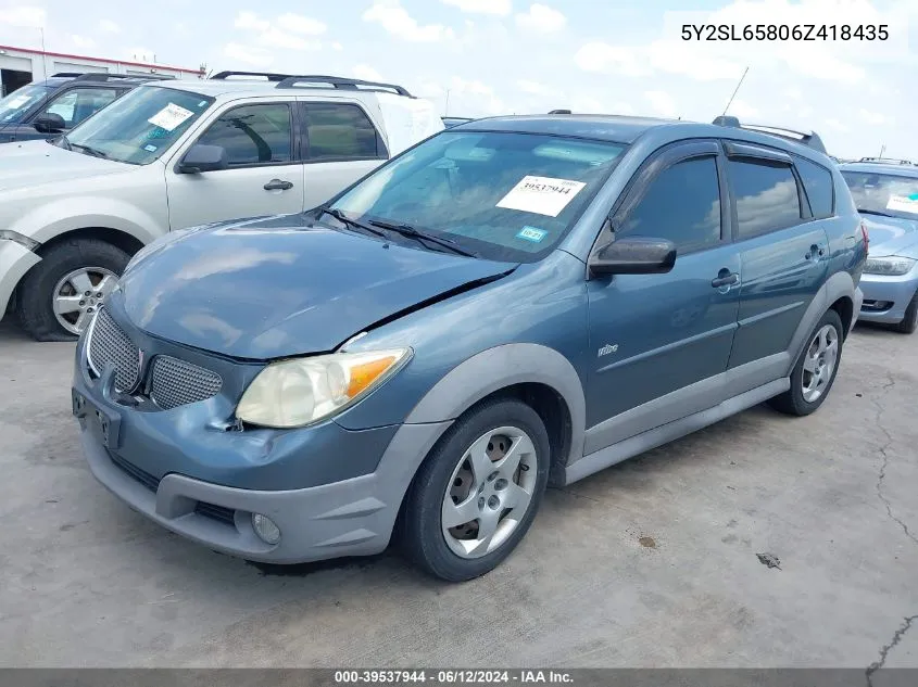 5Y2SL65806Z418435 2006 Pontiac Vibe