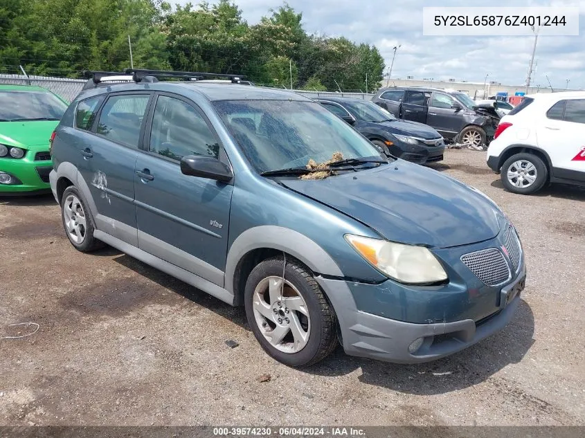 5Y2SL65876Z401244 2006 Pontiac Vibe