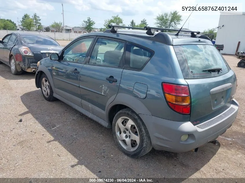 5Y2SL65876Z401244 2006 Pontiac Vibe