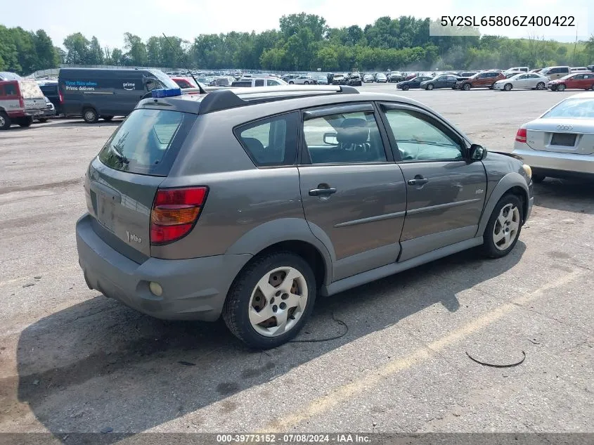 5Y2SL65806Z400422 2006 Pontiac Vibe