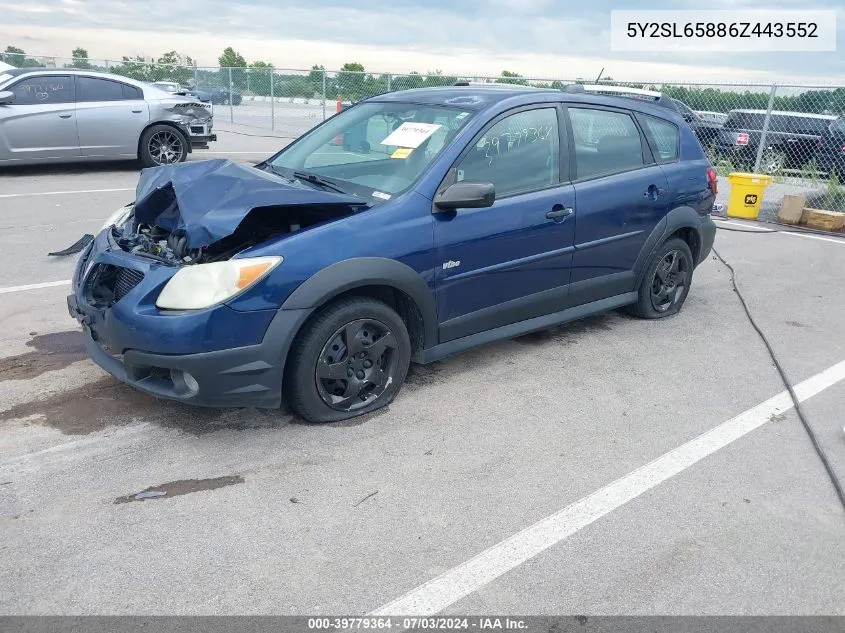 5Y2SL65886Z443552 2006 Pontiac Vibe