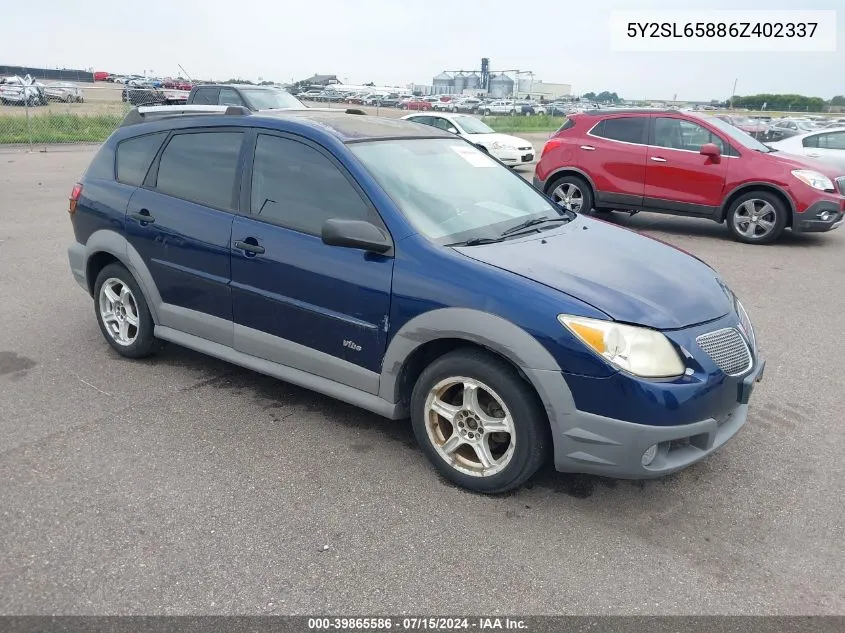 5Y2SL65886Z402337 2006 Pontiac Vibe