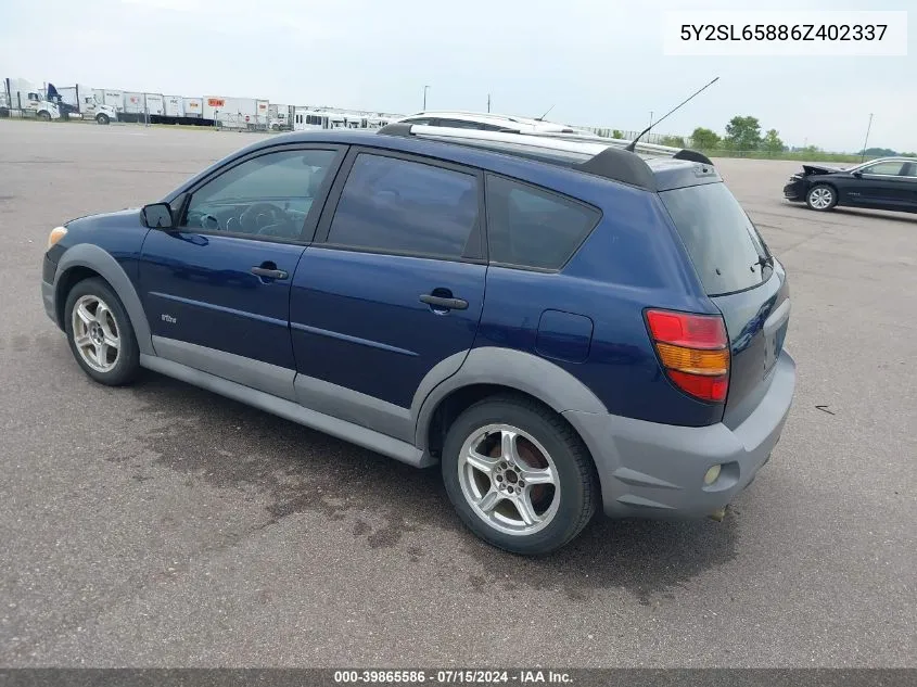 5Y2SL65886Z402337 2006 Pontiac Vibe