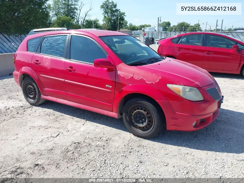 5Y2SL65866Z412168 2006 Pontiac Vibe