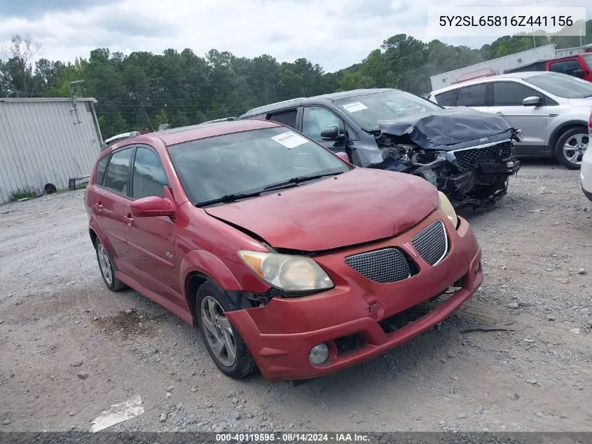 5Y2SL65816Z441156 2006 Pontiac Vibe