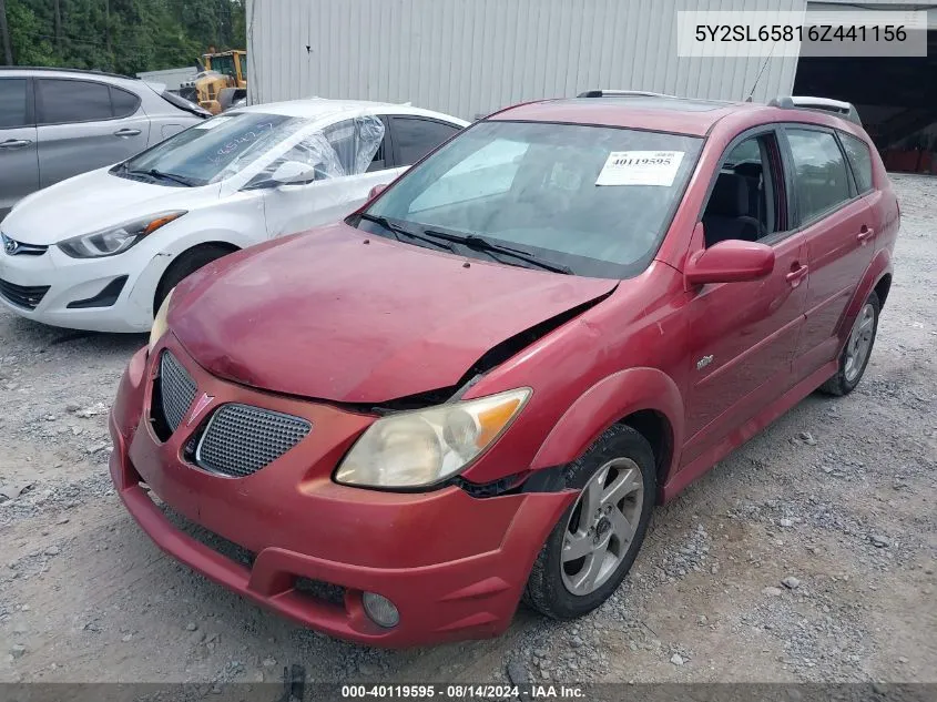 5Y2SL65816Z441156 2006 Pontiac Vibe