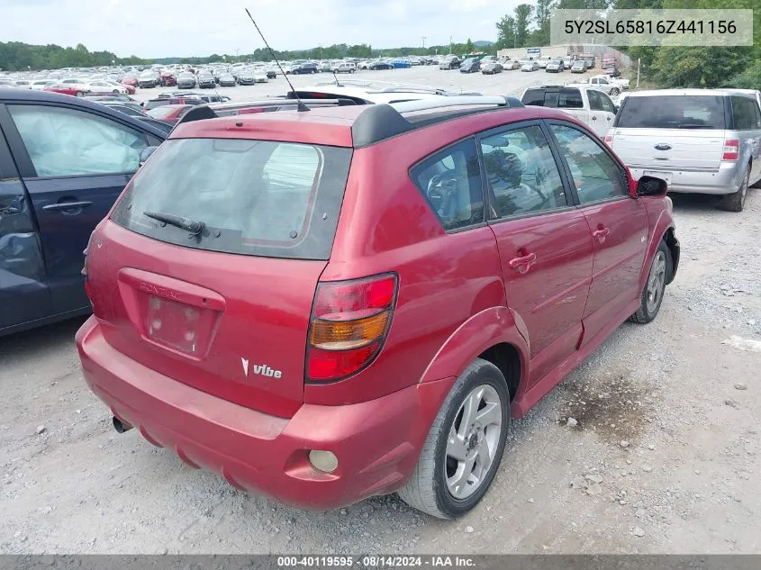 5Y2SL65816Z441156 2006 Pontiac Vibe