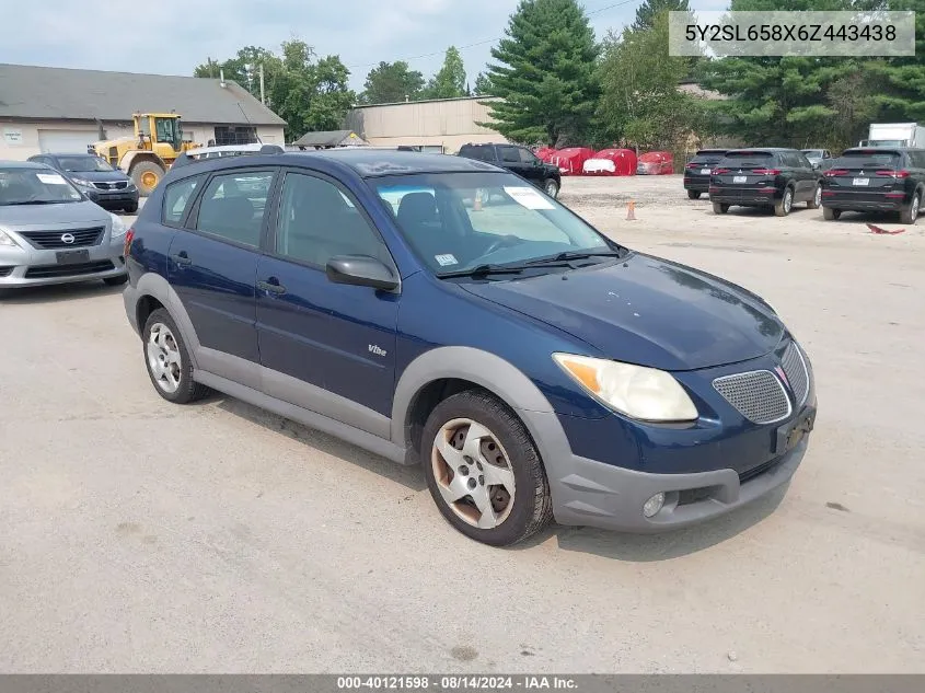 5Y2SL658X6Z443438 2006 Pontiac Vibe