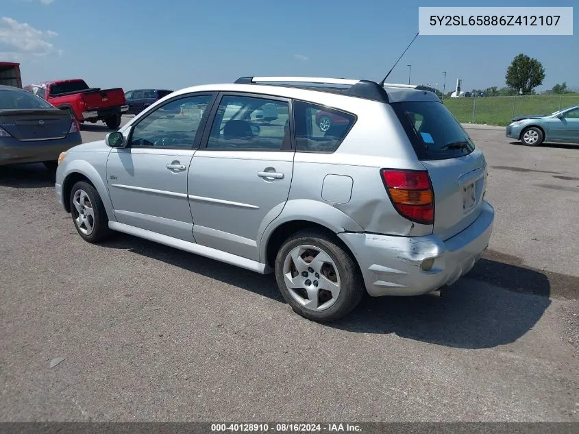 5Y2SL65886Z412107 2006 Pontiac Vibe