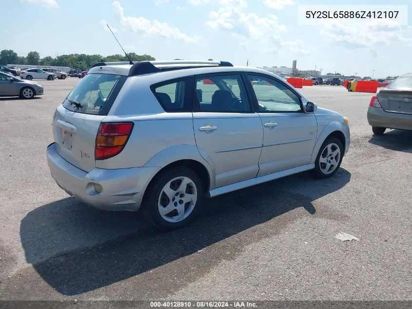 5Y2SL65886Z412107 2006 Pontiac Vibe