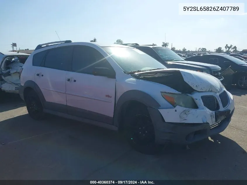 5Y2SL65826Z407789 2006 Pontiac Vibe