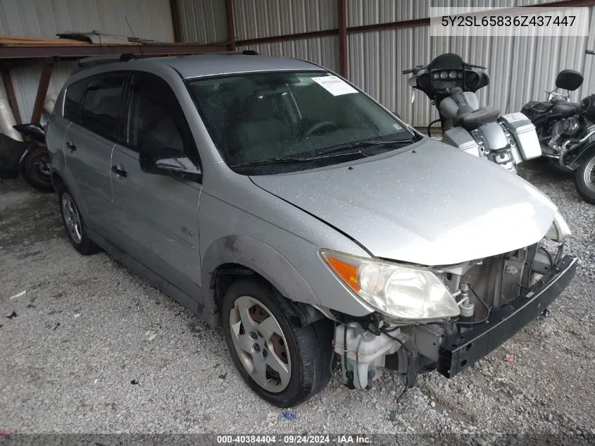 2006 Pontiac Vibe VIN: 5Y2SL65836Z437447 Lot: 40384404