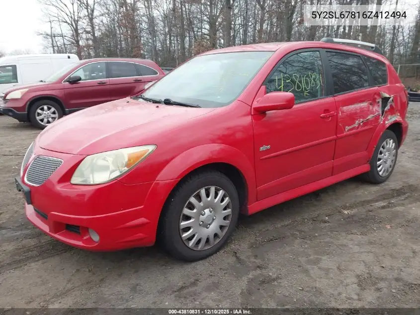 5Y2SL67816Z412494 2006 Pontiac Vibe