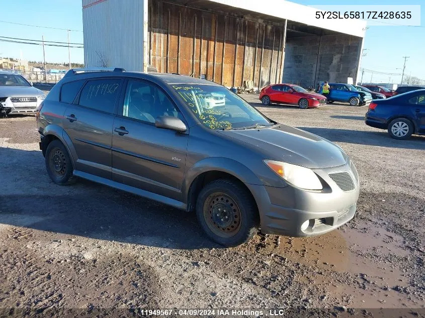 5Y2SL65817Z428635 2007 Pontiac Vibe