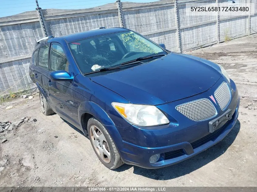 5Y2SL65817Z433480 2007 Pontiac Vibe