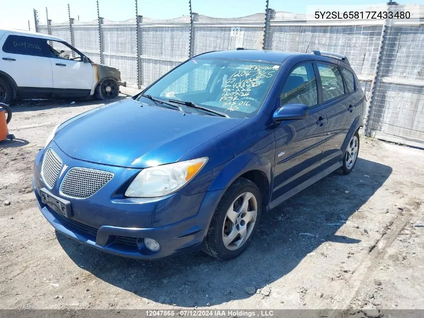 5Y2SL65817Z433480 2007 Pontiac Vibe