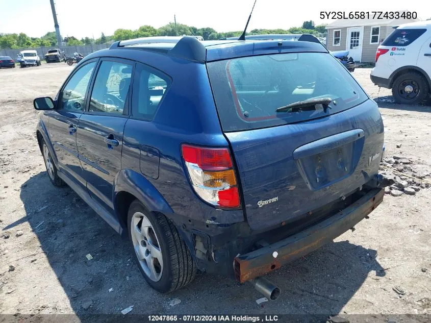 5Y2SL65817Z433480 2007 Pontiac Vibe