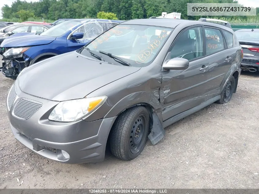 2007 Pontiac Vibe VIN: 5Y2SL65867Z431739 Lot: 12048253