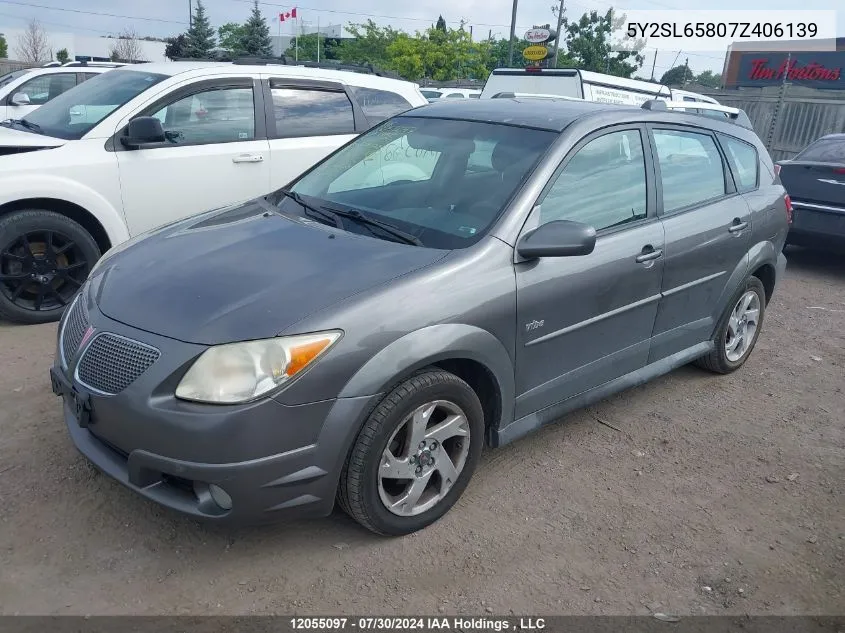 2007 Pontiac Vibe VIN: 5Y2SL65807Z406139 Lot: 12055097