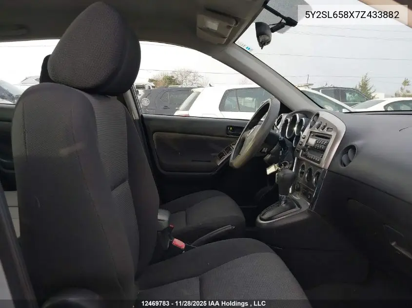 5Y2SL658X7Z433882 2007 Pontiac Vibe