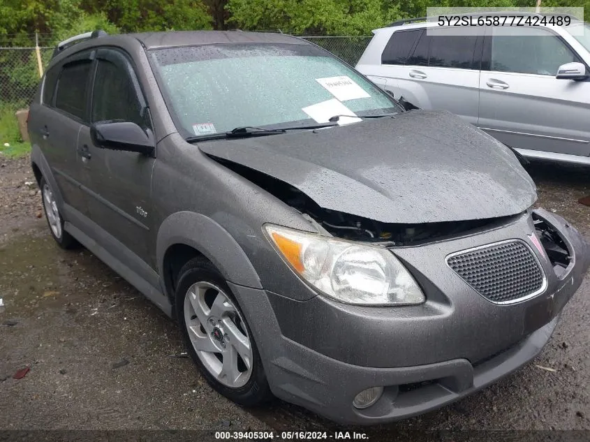 2007 Pontiac Vibe VIN: 5Y2SL65877Z424489 Lot: 39405304