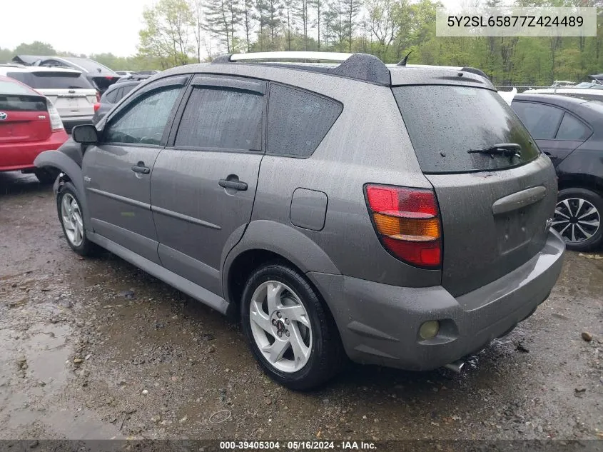 2007 Pontiac Vibe VIN: 5Y2SL65877Z424489 Lot: 39405304