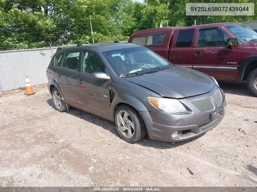 2007 Pontiac Vibe VIN: 5Y2SL65807Z439044 Lot: 39550220