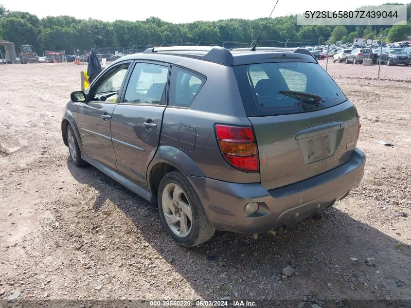 2007 Pontiac Vibe VIN: 5Y2SL65807Z439044 Lot: 39550220