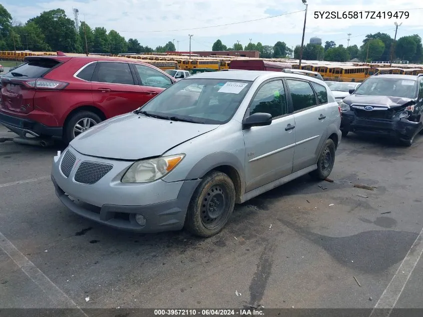 2007 Pontiac Vibe VIN: 5Y2SL65817Z419479 Lot: 39572110