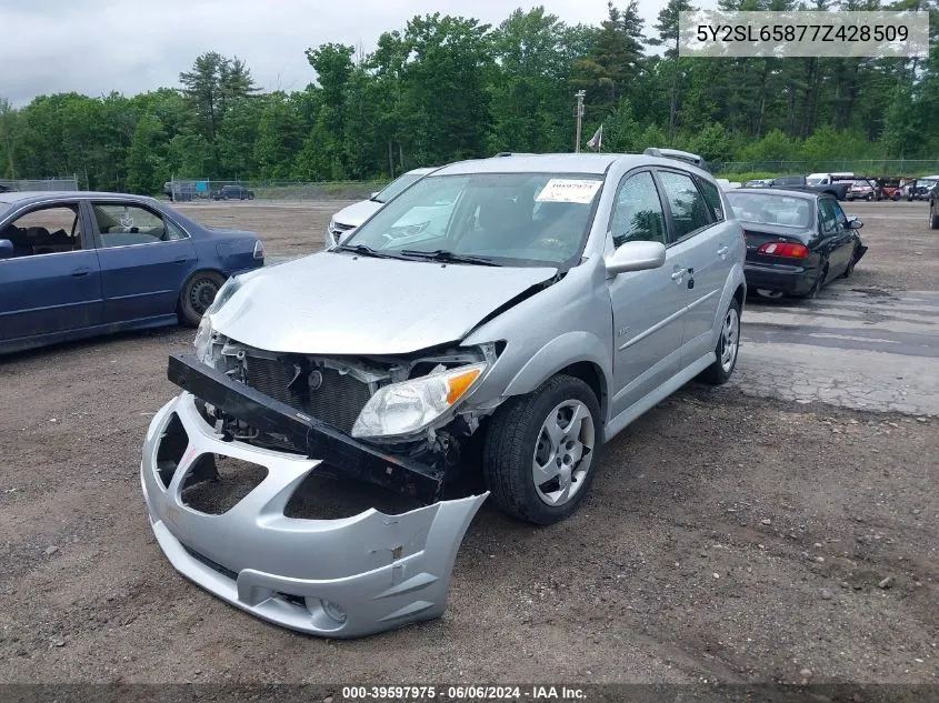 2007 Pontiac Vibe VIN: 5Y2SL65877Z428509 Lot: 39597975