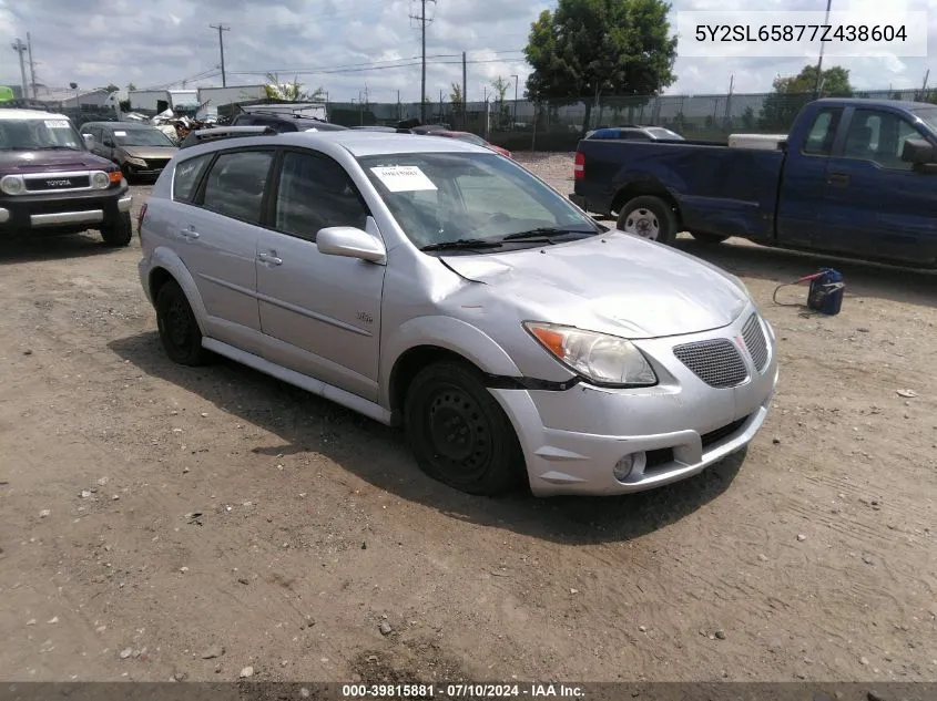 2007 Pontiac Vibe VIN: 5Y2SL65877Z438604 Lot: 39815881