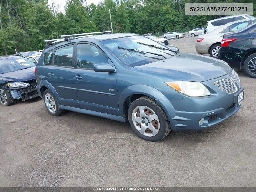 5Y2SL65827Z401251 2007 Pontiac Vibe