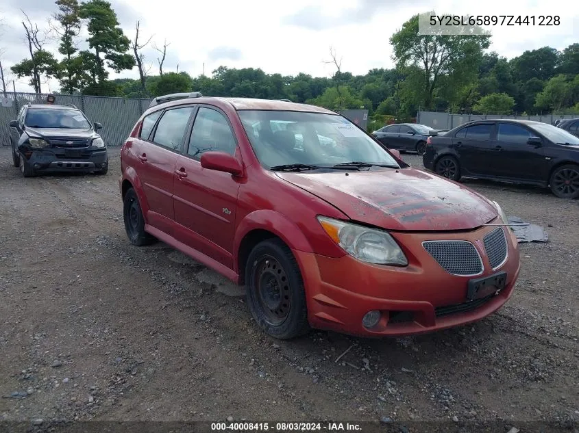 2007 Pontiac Vibe VIN: 5Y2SL65897Z441228 Lot: 40008415