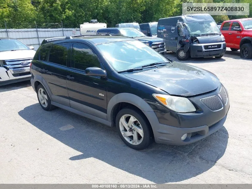 2007 Pontiac Vibe VIN: 5Y2SL65897Z408830 Lot: 40108160