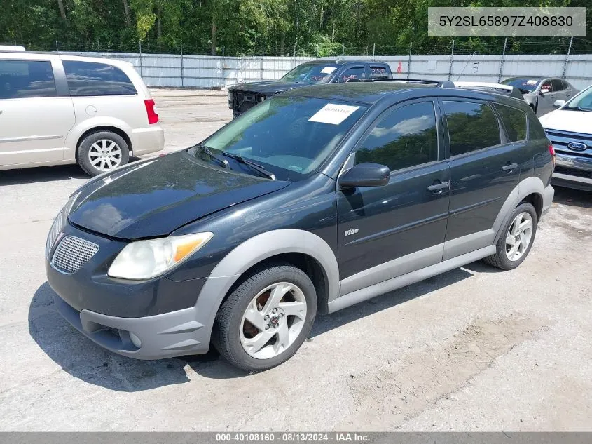 2007 Pontiac Vibe VIN: 5Y2SL65897Z408830 Lot: 40108160