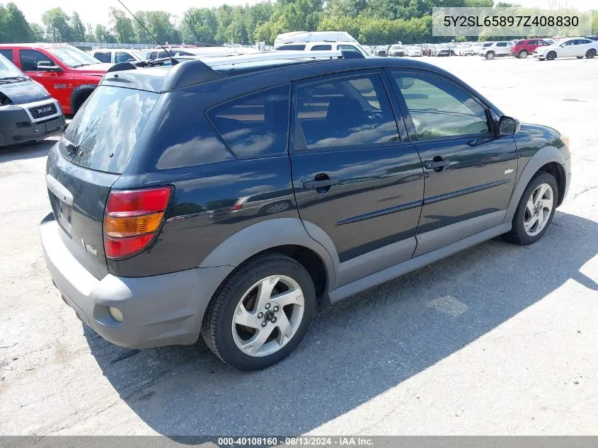 2007 Pontiac Vibe VIN: 5Y2SL65897Z408830 Lot: 40108160