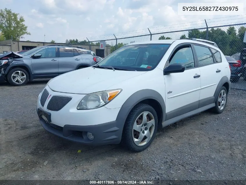 5Y2SL65827Z430975 2007 Pontiac Vibe