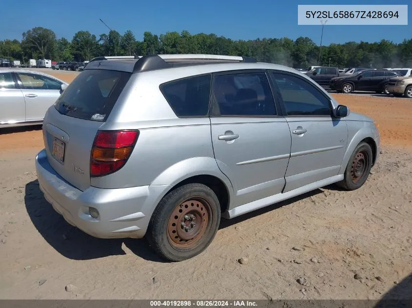 5Y2SL65867Z428694 2007 Pontiac Vibe