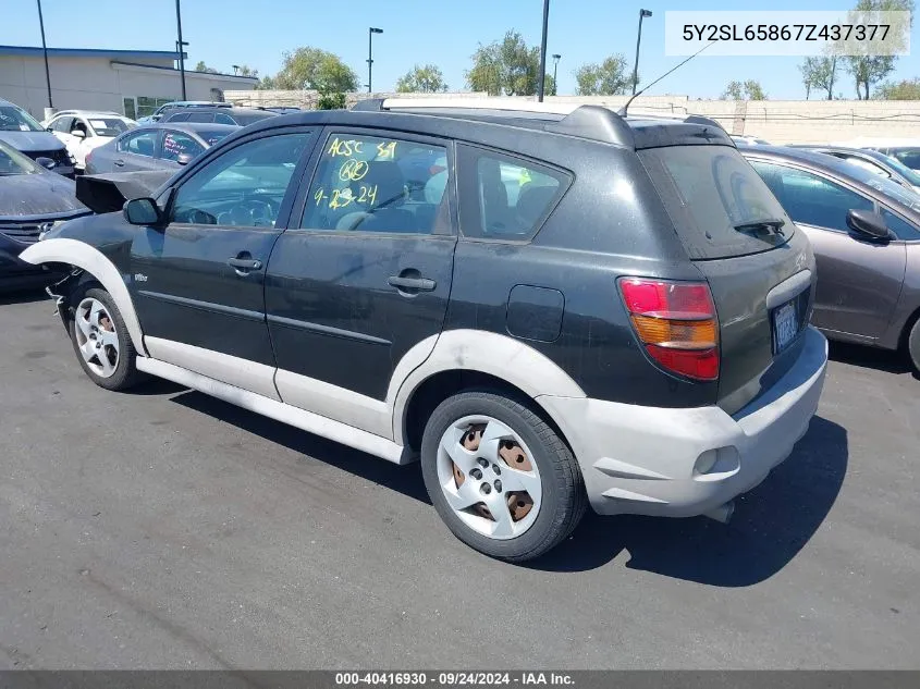 2007 Pontiac Vibe VIN: 5Y2SL65867Z437377 Lot: 40416930