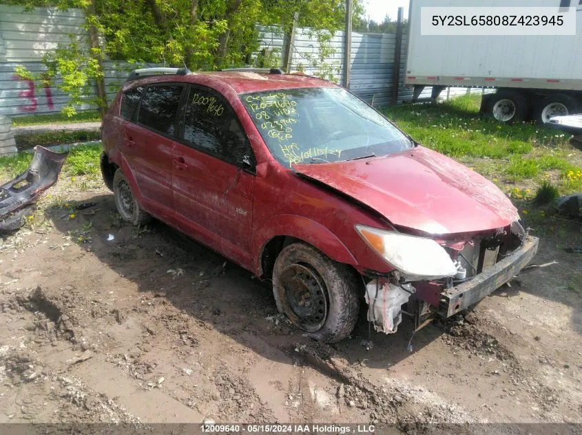 2008 Pontiac Vibe VIN: 5Y2SL65808Z423945 Lot: 12009640