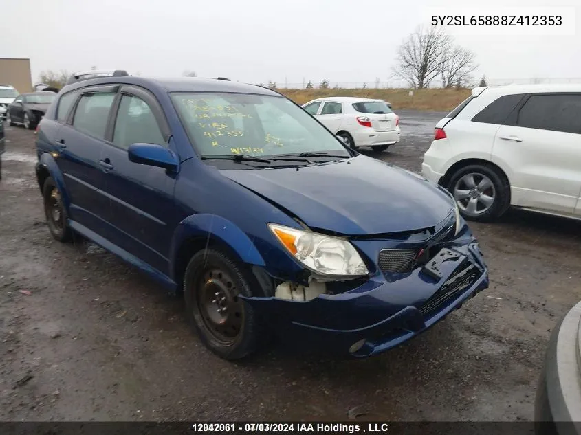 2008 Pontiac Vibe VIN: 5Y2SL65888Z412353 Lot: 12042061