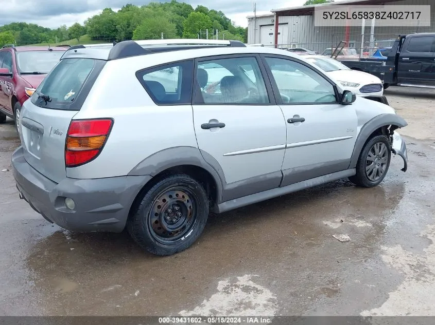 2008 Pontiac Vibe VIN: 5Y2SL65838Z402717 Lot: 39431602