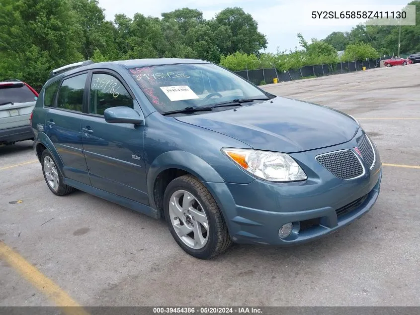 2008 Pontiac Vibe VIN: 5Y2SL65858Z411130 Lot: 39454386