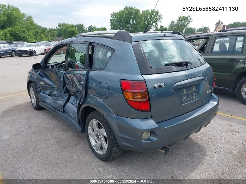 2008 Pontiac Vibe VIN: 5Y2SL65858Z411130 Lot: 39454386