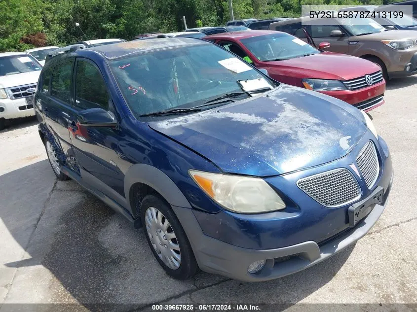 2008 Pontiac Vibe VIN: 5Y2SL65878Z413199 Lot: 39667925