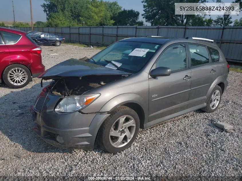 2008 Pontiac Vibe VIN: 5Y2SL65838Z424393 Lot: 39916746