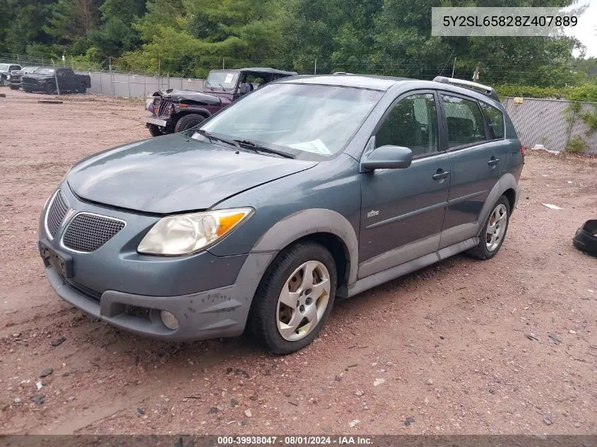 2008 Pontiac Vibe VIN: 5Y2SL65828Z407889 Lot: 39938047